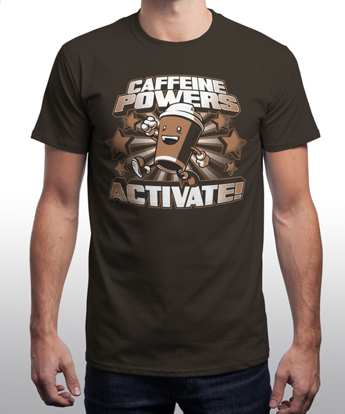 caffeine powers activate t shirt