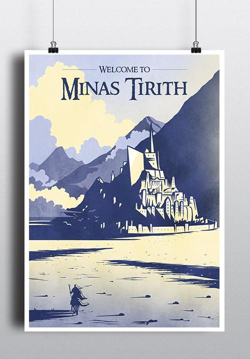 Cartão Postal Minas Tirith