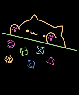 Neon Dice Cat