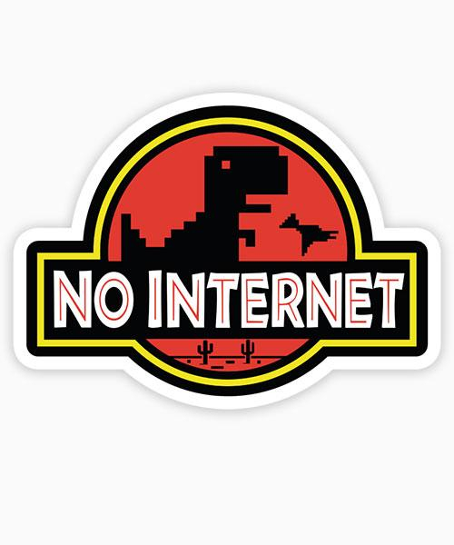 Qwertee, No internet T-Shirt