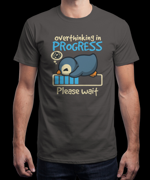 Shirt Deals Penguin T Shirts Sale Qwertee Penguin Overthinking In