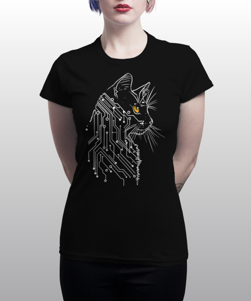 Qwertee Cat of tomorrow T Shirt Limited Edition Cheap Daily T Shirts