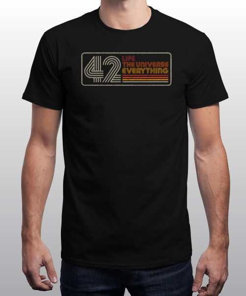 Qwertee RETRO 42 T Shirt Limited Edition Cheap Daily T Shirts