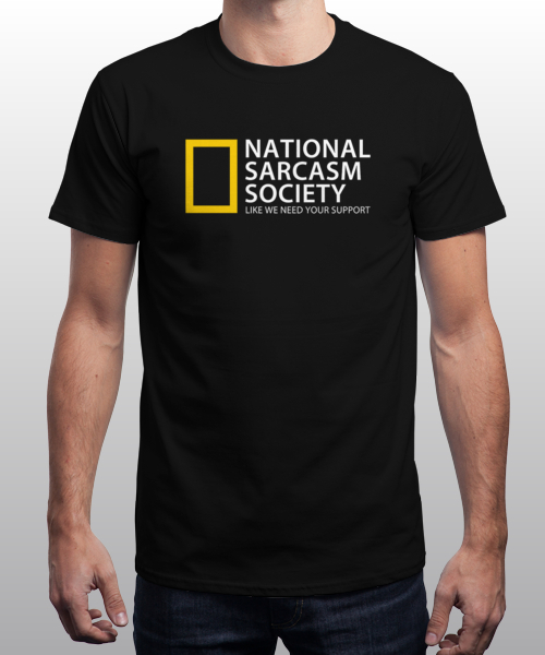 Qwertee National Sarcasm Society T Shirt Limited Edition Cheap Daily T Shirts