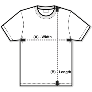 t shirt length and width